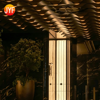 ZB26111 Panneau de plafond en acier inoxydable architectural, plafond en métal incurvé sur mesure pour la décoration d'hôtels et de restaurants