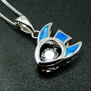 Groothandel 925 Sterling Zilver Blauw Opaal Zeeschildpad En Dansen Diamant Hanger - Product Image 5