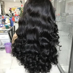Super Double Drawn Wig Frontal Human Hair Wigs Full Thick End Fashion Closure and Lace Wave Texture 4x4 5x5 13x4 1 Piece Long