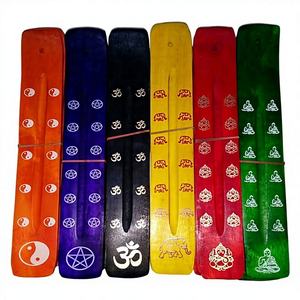 Nuevas varitas de incienso aromáticas de madera de mango con motivos mixtos de colores, para todas las estaciones, proveedor mayorista de la India - Product Image 1