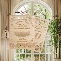 Invitations et cartes de remerciement en bois gravées au laser, style rustique personnalisé, parfaites pour les mariages, les fêtes, les baby showers et les événements festifs