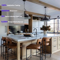 Ensembles complets de meubles de cuisine modulaires modernes pour projets hôteliers, design haut de gamme, armoires de cuisine en bois laqué brillant