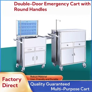 Chariot médical d'urgence polyvalent avec support <span class=keywords><strong>pour</strong></span> perfusion et poubelle à déchets <span class=keywords><strong>pour</strong></span> les soins infirmiers - Product Image 4