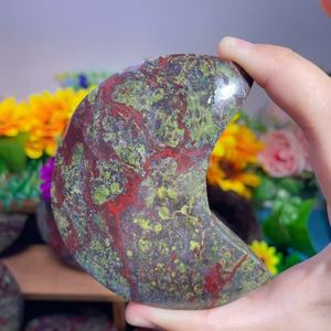 Venta al por mayor a granel Venta caliente Dragon Blood Moon Espeleología Rojo Verde Caved Crystal Crafts para regalo y decoración - Product Image 2
