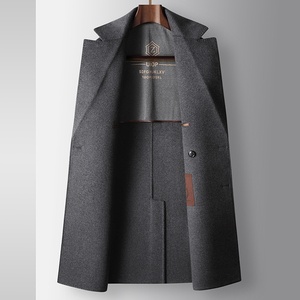 Cappotto Invernale da <span class=keywords><strong>Uomo</strong></span> di Alta Gamma, <span class=keywords><strong>Doppiopetto</strong></span> in Lana con Tasche Laterali, Casual e Caldo - Product Image 2