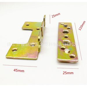 Junyuewei Bisagra para Cama 45x25mm de Hierro Galvanizado, Conector de Muebles de Alta Resistencia - Product Image 1