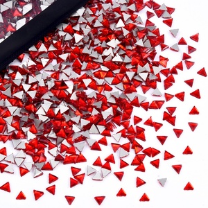 OLeeya 1440 pièces Strass en verre pour nail art, mini triangles AB, pierres colorées, cristaux pour nail art et vêtements, bijoux 3D pour ongles - Product Image 3
