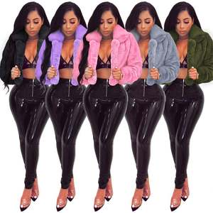 Gran oferta, <span class=keywords><strong>ropa</strong></span> corta <span class=keywords><strong>de</strong></span> cuero personalizada para mujer, chaqueta informal cálida para mujer, abrigo <span class=keywords><strong>de</strong></span> invierno - Product Image 3