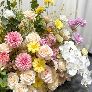 Promise <b>Artificial</b> <b>Flower</b> Arch Set Mixed Colors Romantic Wedding Decoration High Simulation Polyester Handmade - Product Image 3