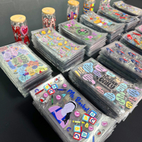Etiqueta UV DTF Personalizada de Fábrica con Diseño de Dibujos Animados, Material Ecológico Resistente al Calor, para Botellas de Vidrio de 16 oz