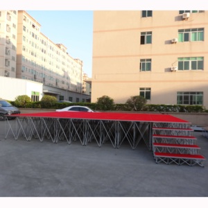 Portable wooden aluminum stage telescopic outdoor music event stage - Product Image 5