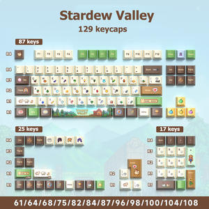 Teclas de Anime Personalizadas de Fábrica, Teclas PBT con Diseño Artístico, Bajo MOQ, Teclas de Teclado Mecánico Pudding de 129 Teclas - Product Image 6