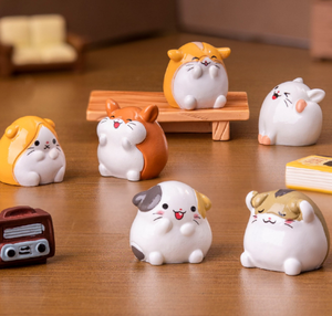 Mini 3d Cartoon Cute Hamster Rat Figurines Miniature fairy <strong>Garden</strong> Resin <strong>Animals</strong> <strong>Ornaments</strong> for Blind Surprise Mystery Lucky Bags - Product Image 1