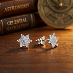 Boucles d'oreilles clous étoile en argent 925 Starspire pour femme, petites, tendance, brillantes, en moissanite, pour fiançailles, mariage ou anniversaire - Product Image 5