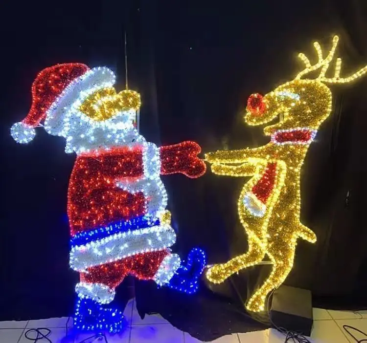Best seller IP65 waterproof lights christmas decoration outdoor led fountain motif light Holiday decoration light Santa Claus
