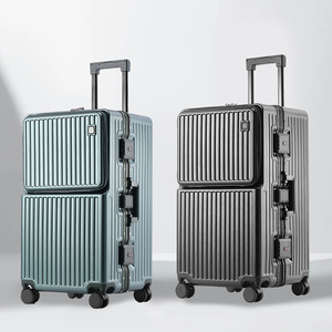 Fabricant de valises de grande capacité avec porte-gobelet, roues pivotantes multifonctionnelles, bagages de voyage sur roulettes - Product Image 1