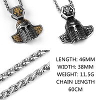 Pendentif Guerrier Viking en Gros, Casque Celtique Punk, Bijoux de Mode de Haute Qualité, Pendentif Mythique en Acier Inoxydable, Colliers