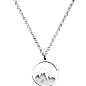 Christian Mustard Seed Move Mountains Inspire Collar con colgante <span class=keywords><strong>de</strong></span> incrustaciones <span class=keywords><strong>de</strong></span> concha <span class=keywords><strong>de</strong></span> <span class=keywords><strong>montaña</strong></span> <span class=keywords><strong>de</strong></span> acero inoxidable chapado en <span class=keywords><strong>oro</strong></span> - Product Image 6