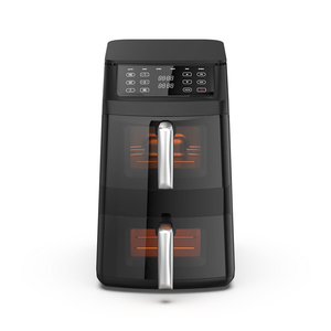 Friteuse à air moderne à double panier 5,5L+5,5L, sans huile, antiadhésive, avec contrôle tactile et écran LED, multifonction : cuire, rôtir, griller - Product Image 1