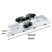 Boîte à rainures pour frettes de guitare avec pinces, en alliage d'aluminium, outils de fabrication et de réparation pour les luthiers de guitare, pour les manches de guitare, les touilles, les pièces