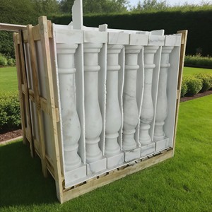 Rampe d'escalier en marbre blanc moderne et exquise, personnalisée, pour <span class=keywords><strong>terrasse</strong></span>, décoration extérieure et intérieure - Product Image 5