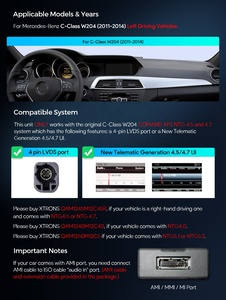 Xtrons 10.25 "Xe Stereo 128G 2K <span class=keywords><strong>vdo</strong></span> 4G LTE Carplay Android Auto GPS máy nghe nhạc đa phương tiện cho Mercedes Benz C Class w204 2011-2014 - Product Image 3