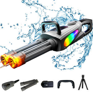 Pistolet à Eau Électrique Gatling Rotatif à Double Canon avec Lumière Flamme, Jouet d'Extérieur d'Été pour Enfants, Pistolet en Plastique à Jet pour Grossiste - Product Image 1
