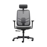 Chaise de bureau ergonomique professionnelle appui-tête réglable pour les environnements domestiques d'entreprise chaise pivotante de direction en fer d'aluminium PU