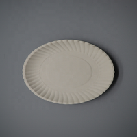 Assiettes en papier de 9 pouces non enduites, jetables, pour usage quotidien, 9 pouces, en vrac, blanches, 500 unités