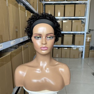 Perruque courte coupe pixie avec <span class=keywords><strong>bandeau</strong></span> pour femmes noires, expédition le jour même, perruques en <span class=keywords><strong>cheveux</strong></span> humains Remy, distributeur en gros de perruques - Product Image 3