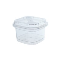 Boîte à gâteau carrée en PP transparent de qualité alimentaire, jetable, 120 ml, pour Mille-Feuille, Mousse, Dessert, Emballage court