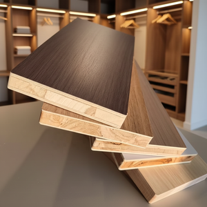 Factory Price Selling First-Class 4x8ft Poplar Malacca Core Melamine Wood Veneer Laminated Blockboard for Furniture <strong>Wardrobe</strong> - Product Image 2