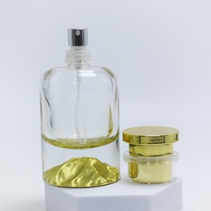 Hot Sale 30ml 50ml 100ml Red Color <b>Glass</b> Perfume <b>Bottle</b> Ready Stock Luxury Thick Bottom <b>Empty</b> <b>Glass</b> Perfume <b>Bottle</b> with Lids - Product Image 2