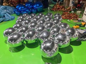 Ballon sphérique <span class=keywords><strong>gonflable</strong></span> miroir argenté brillant pour scène - Product Image 2