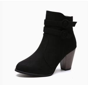 ¡Venta al por mayor! <span class=keywords><strong>Botines</strong></span> gruesos de tacón alto para mujer, zapatos de talla grande, 42 y 43, venta al por mayor - Product Image 6