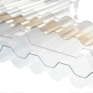 Sera polikarbonat paneller şeffaf ışıklık polikarbonat oluklu dalga plastik şeffaf polikarbonat katı levha
