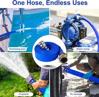 1 2 3 4 5 6 8 10 12 14 16 pouces de qualité supérieure tuyau d'évacuation d'eau en PVC bleu plat pour pompe de piscine ferme agriculture irrigation