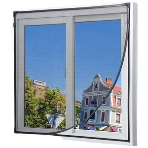 Mosquitera con marco de PVC magnético para ventanas interiores y exteriores