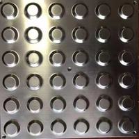 Dalles tactiles carrées en acier inoxydable 304 pour aéroports, pour la guidée des aveugles, avec indicateurs d'avertissement et plaques de pavage à picots
