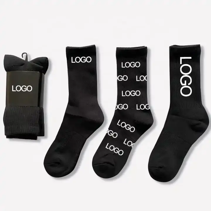 Chaussettes de sport athlétiques pour hommes, haute qualité, Logo personnalisé, chaussettes en coton unisexe, taille adulte, meilleures ventes