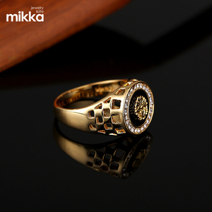 Cincin Pria Lapis Emas Baja Anti Karat Berhiaskan Batu Zirkon Berlian dengan Aksesoris Kepala Singa Gaya Hip Pop, Promo Hot Sale - Product Image 5