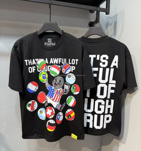 T-shirt décontracté ample et imprimé pour homme, 100 % coton épais de qualité supérieure, motif « THAT'S A AWFUL LOT OF COUGH SYRUP » - Product Image 1