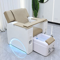 Table de beauté électrique pour ongles et cils avec fonction de massage des pieds et fauteuil inclinable - Mobilier commercial pour salons et hôtels