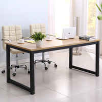 Ensemble de bureau et chaise rectangulaire blanc pour le bureau à domicile, design minimaliste moderne, petite table SH-051