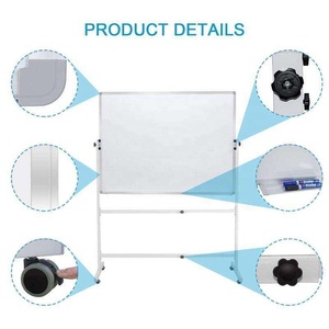 ZOIFUN Wholesale Mobile Whiteboard Height Adjustable Magnetic White <strong>Board</strong> With Stand - Product Image 3