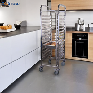 Tối Giản Bền Thép Không Gỉ Pan/Bun Pan Giá Khách Sạn & Nhà Hàng Nhà Bếp Kệ Xe Đẩy Với Thép Bánh Mì Lưu Trữ - Product Image 3