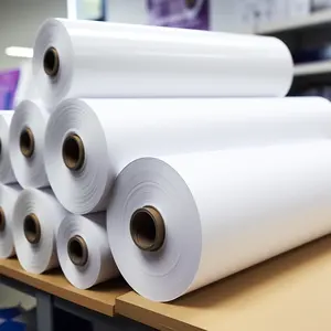 Factory Wholesale 29gsm-120gsm Large Format Fast Dry Sublimation Transfer Paper Roll Size 44"/54''/63"/64"