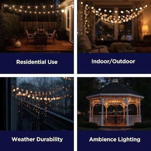 Mini IP44 Plastic Warm White AC LED Fairy <b>Lights</b> 48ft Decor Lamps for Home Patio Wedding - Product Image 6
