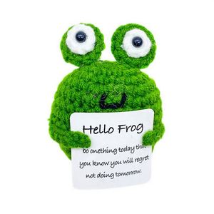 ตุ๊กตาสัตว์น่ารักขายส่ง ช่อดอกไม้ถักโครเชต์ ตุ๊กตาหมีตาโตสำหรับรับปริญญา ของขวัญสำหรับนักเรียน ครู งานเย็บปักถักร้อย - Product Image 1