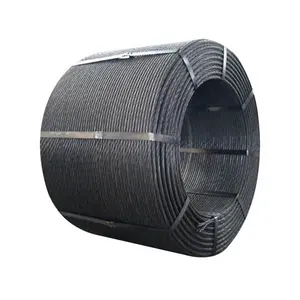 حبل أسلاك من الفولاذ الكربوني بمقاسات مختلفة 6 مم و12 مم و7 × 19 وبحجم قياسي من ASTM AISI عالي الجودة